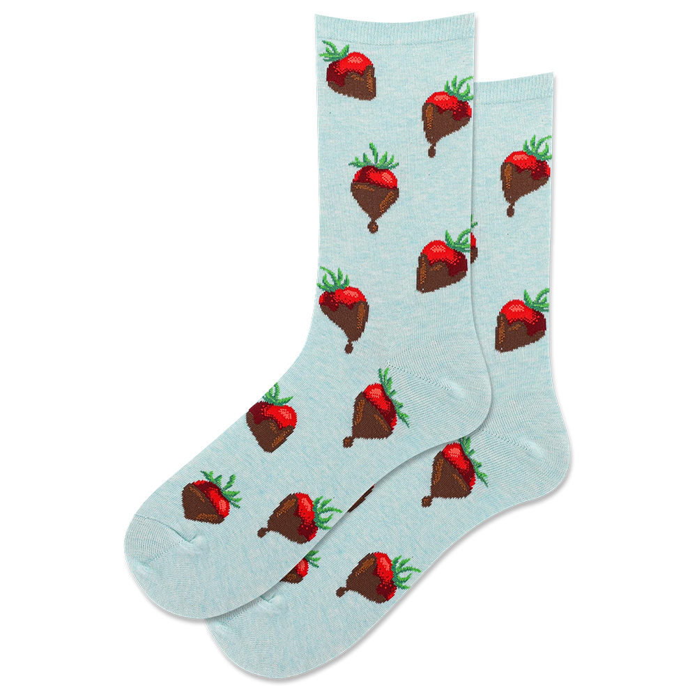 Fashion Accessories, HotSox, Novelty, Accessories, Women, Chocolate Covered Strawberries, Sock, 722658